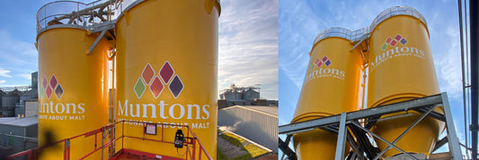 Coastline delivers landmark scale silo branding for Muntons