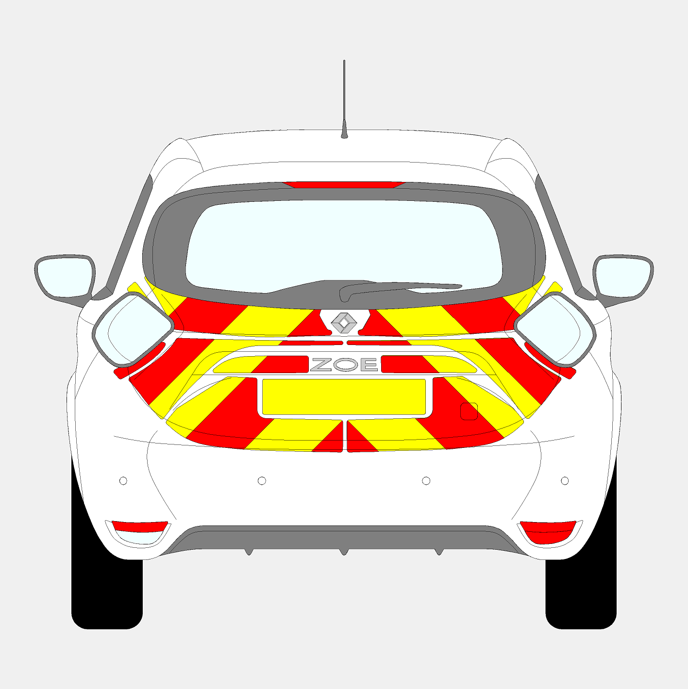 Renault Zoe 2018 - 2023 Chevrons